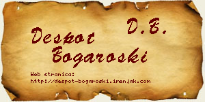 Despot Bogaroški vizit kartica